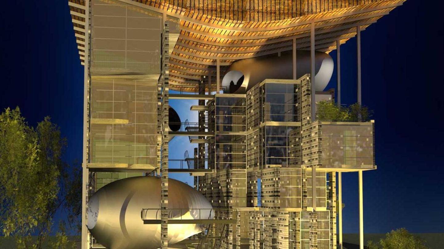 The two towers will have 1,200 air filters each The two towers will have 1,200 air filters each