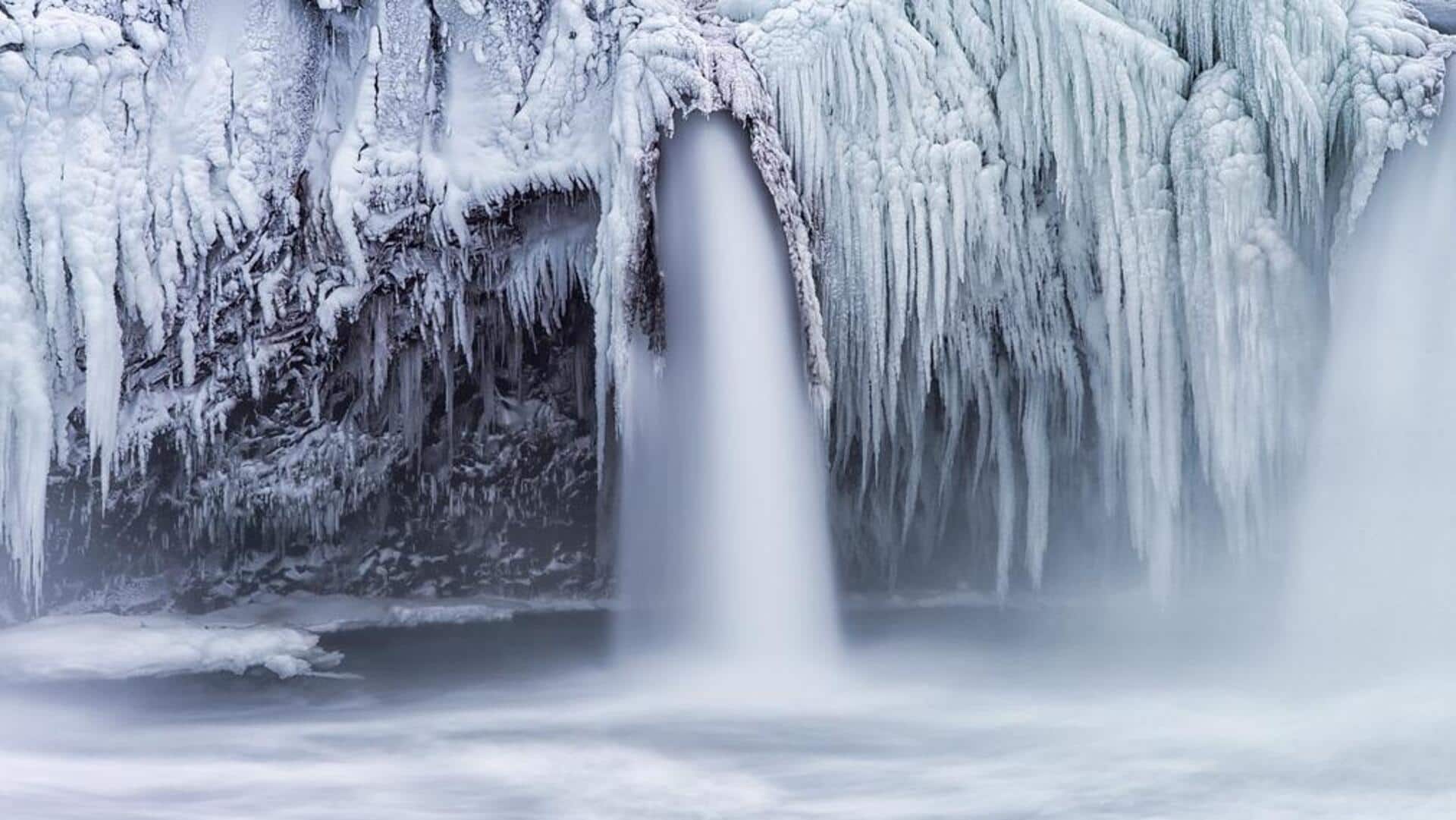 Head over to Iceland's mesmerizing frozen falls