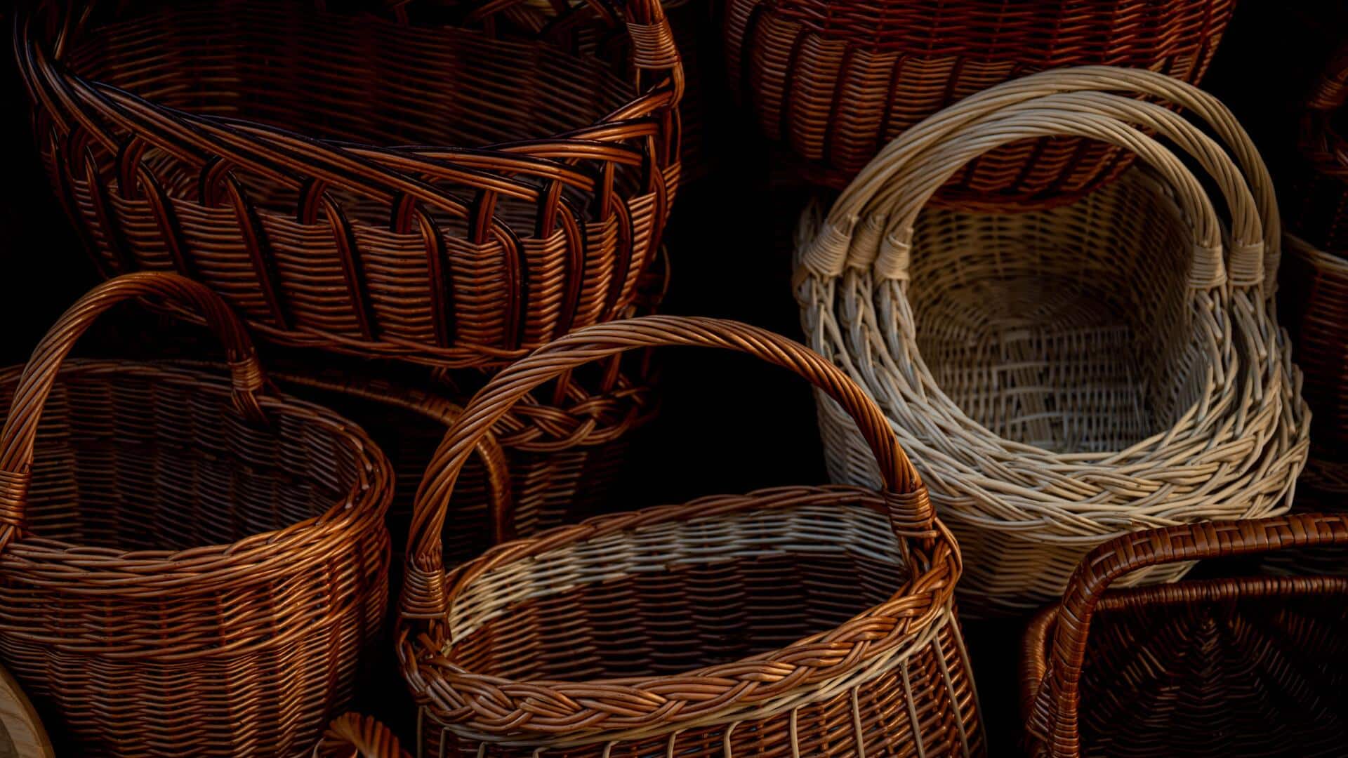How to stop woven baskets from collecting dust