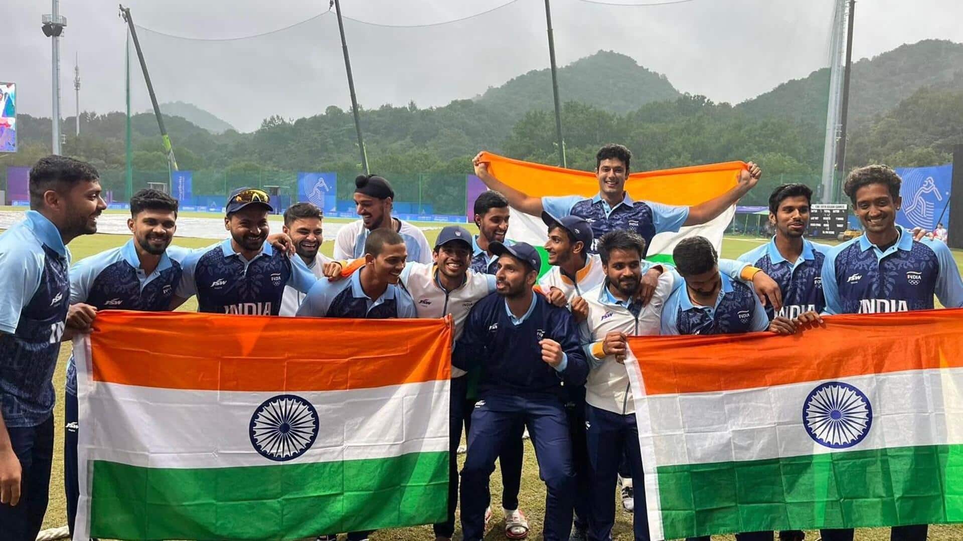Asian Games: Indian men's cricket team clinches gold following washout