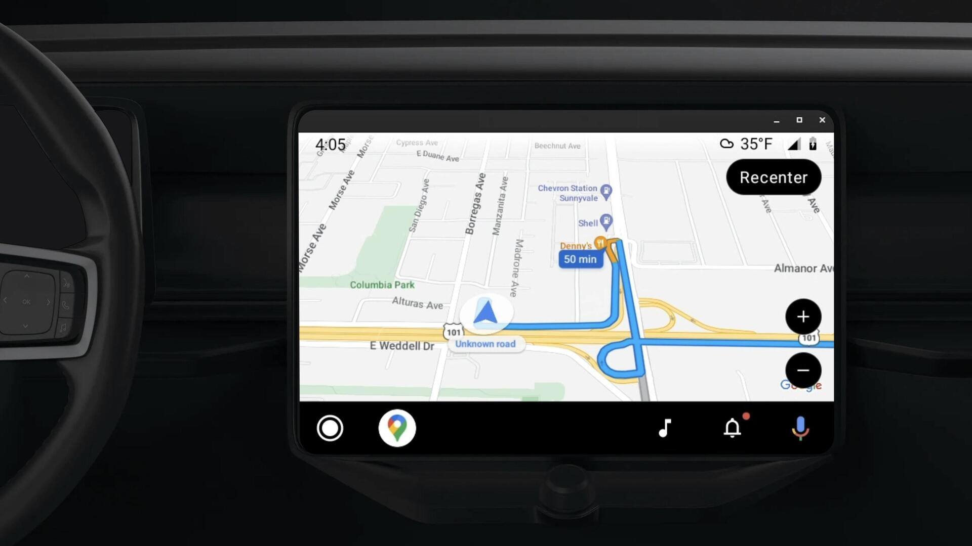 Google Maps for Android Auto receives color scheme update