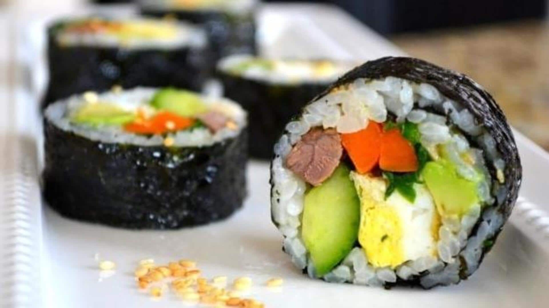 Try this Korean kimbap with avocado recipe