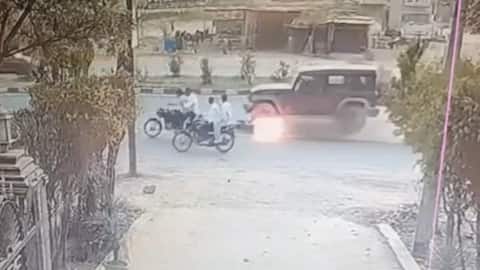 Greater Noida Thar driver flees without paying fuel, drags motorcycle