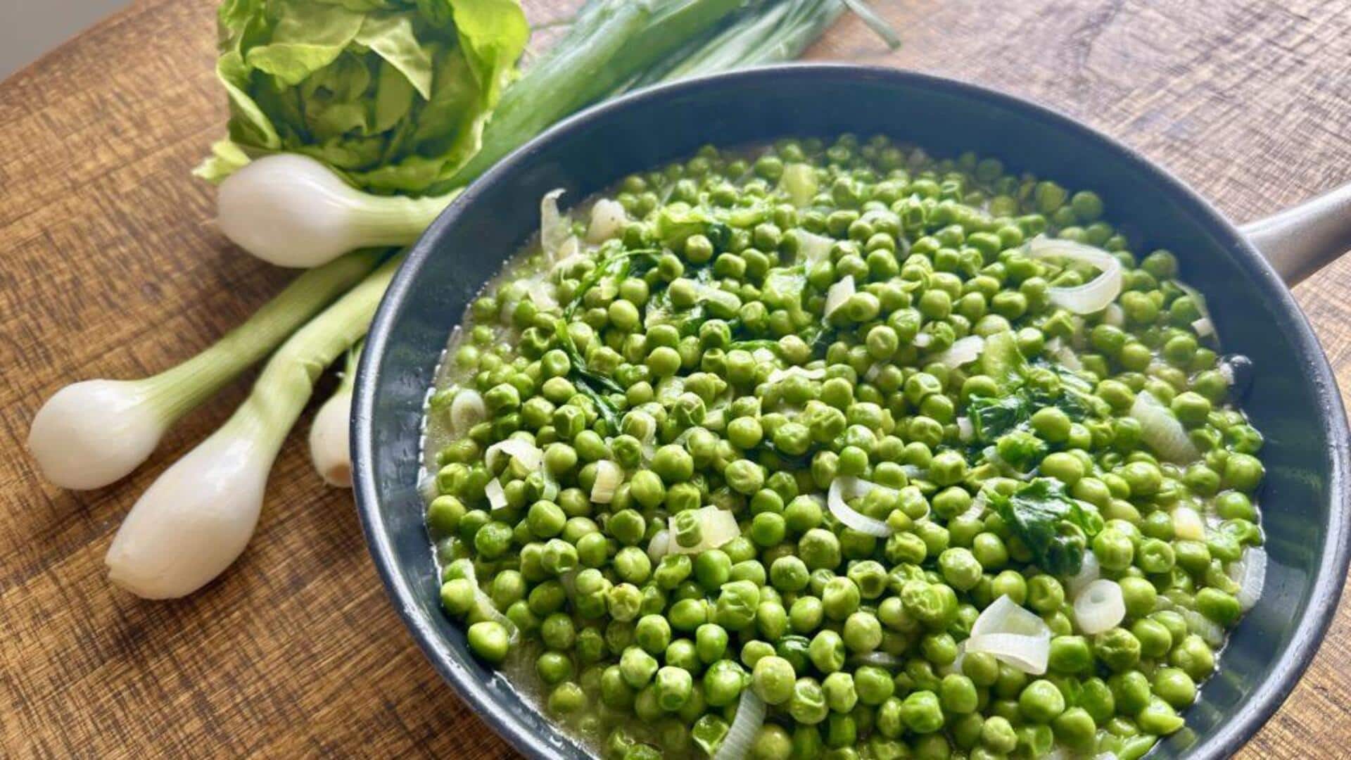Green peas + spring onion: Must try vegetarian dishes