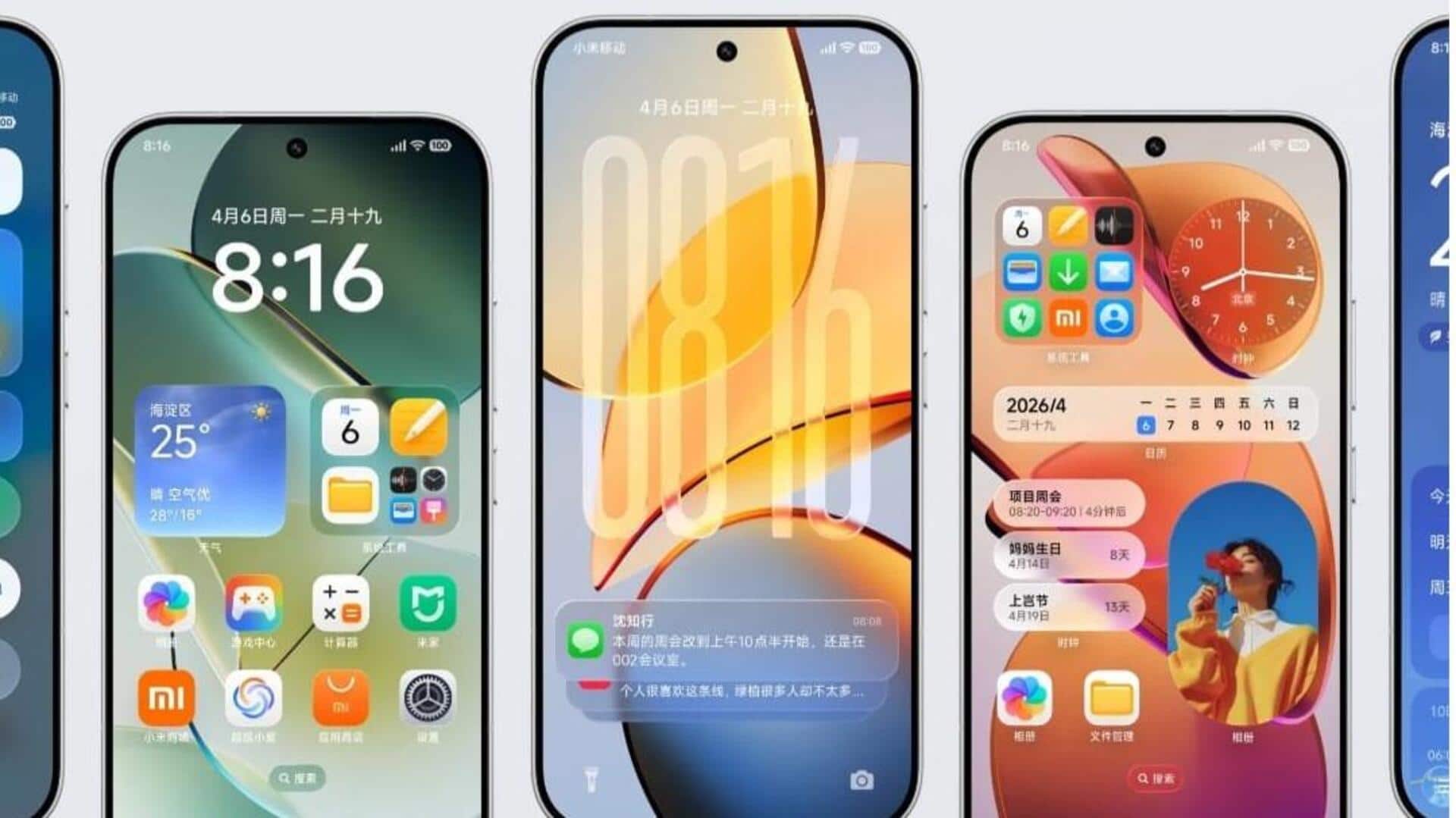 Xiaomi HyperOS 4 debuts with Apple-like Liquid Glass design