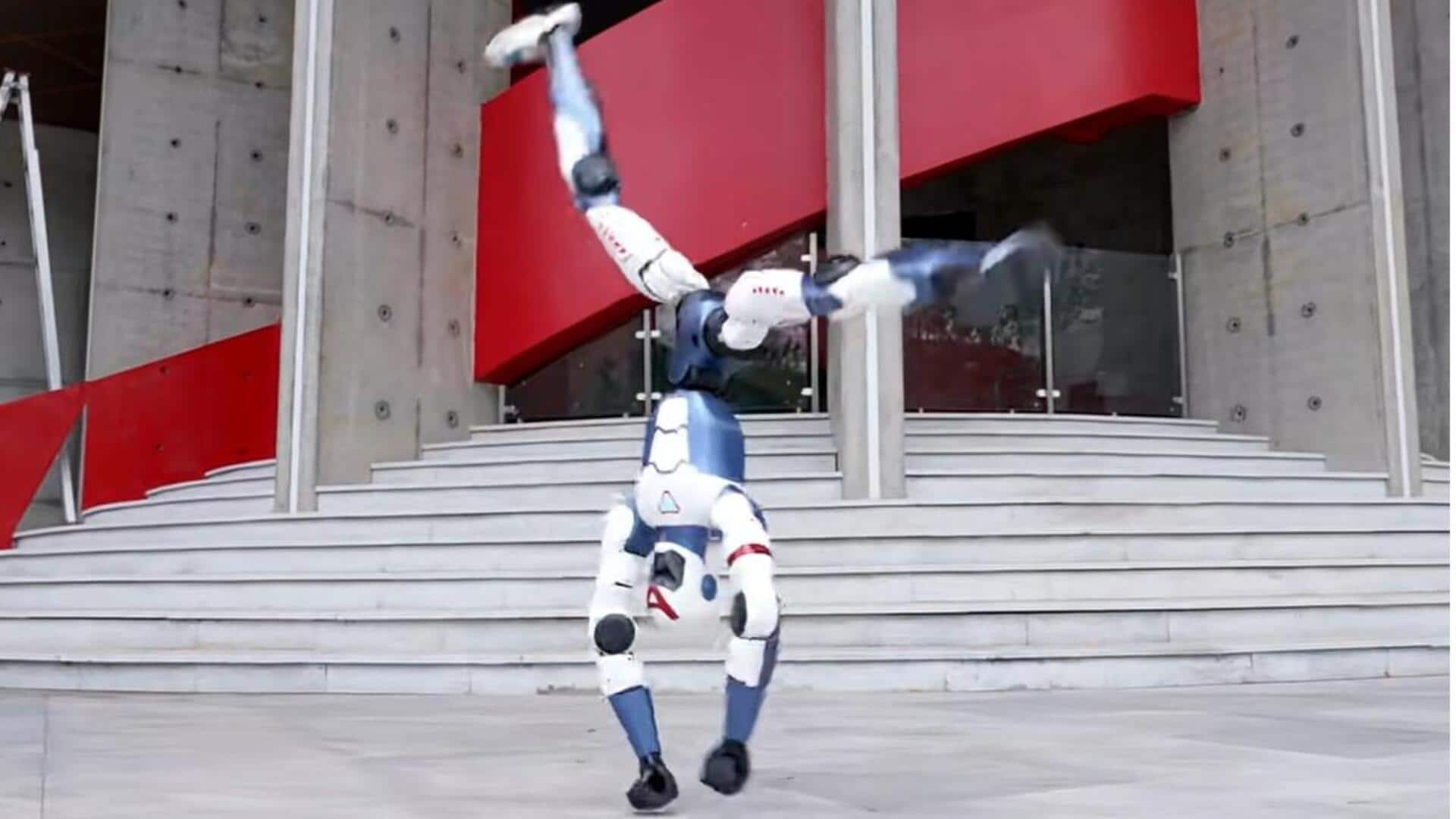 This affordable humanoid robot can run and do cartwheels
