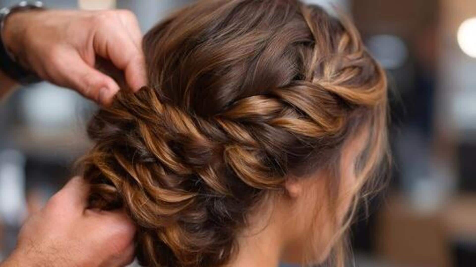 How to style half-up rope braids