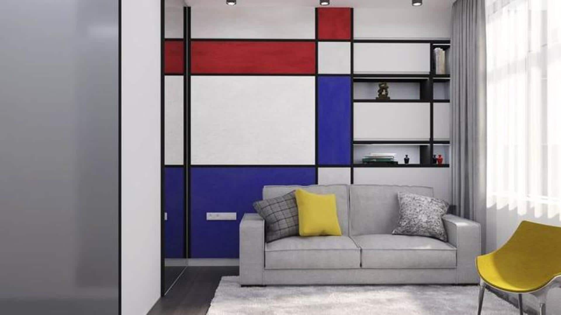 If you love abstract art, explore De Stijl-inspired home decor