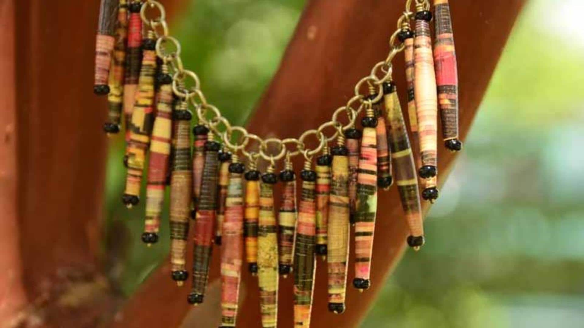 How to create beautiful jewelry from recycled paper 