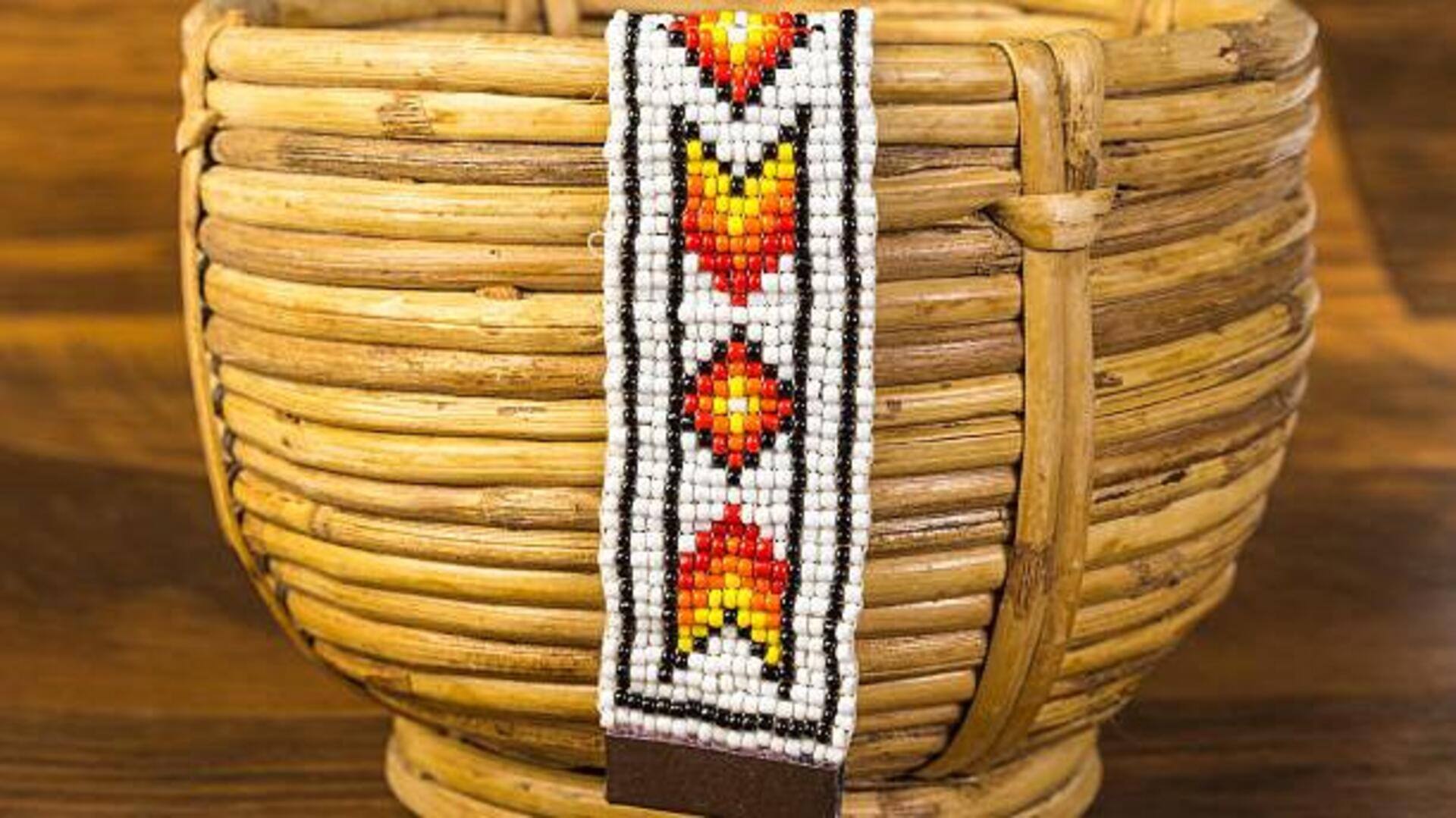 How to decorate baskets with beadwork 