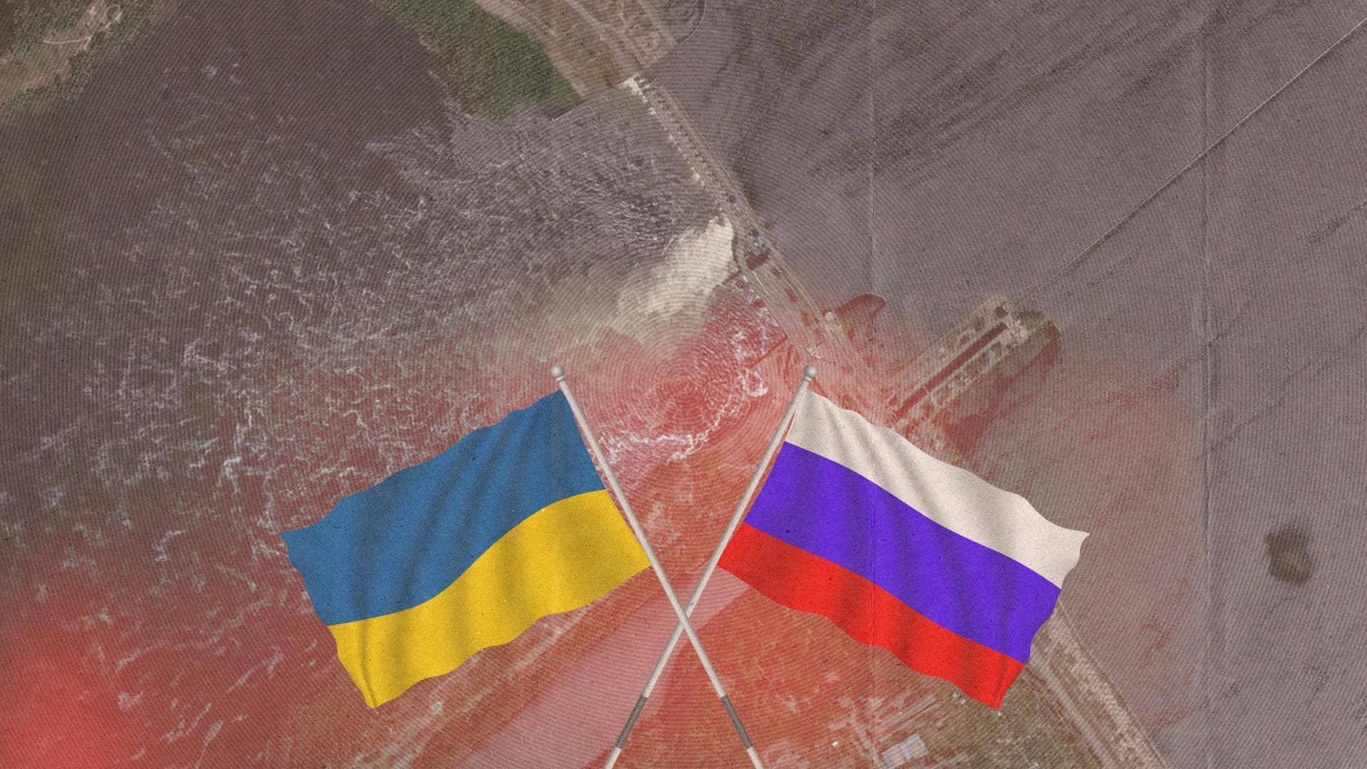 Ukraine accuses Russia of blowing up dam, fears massive flooding