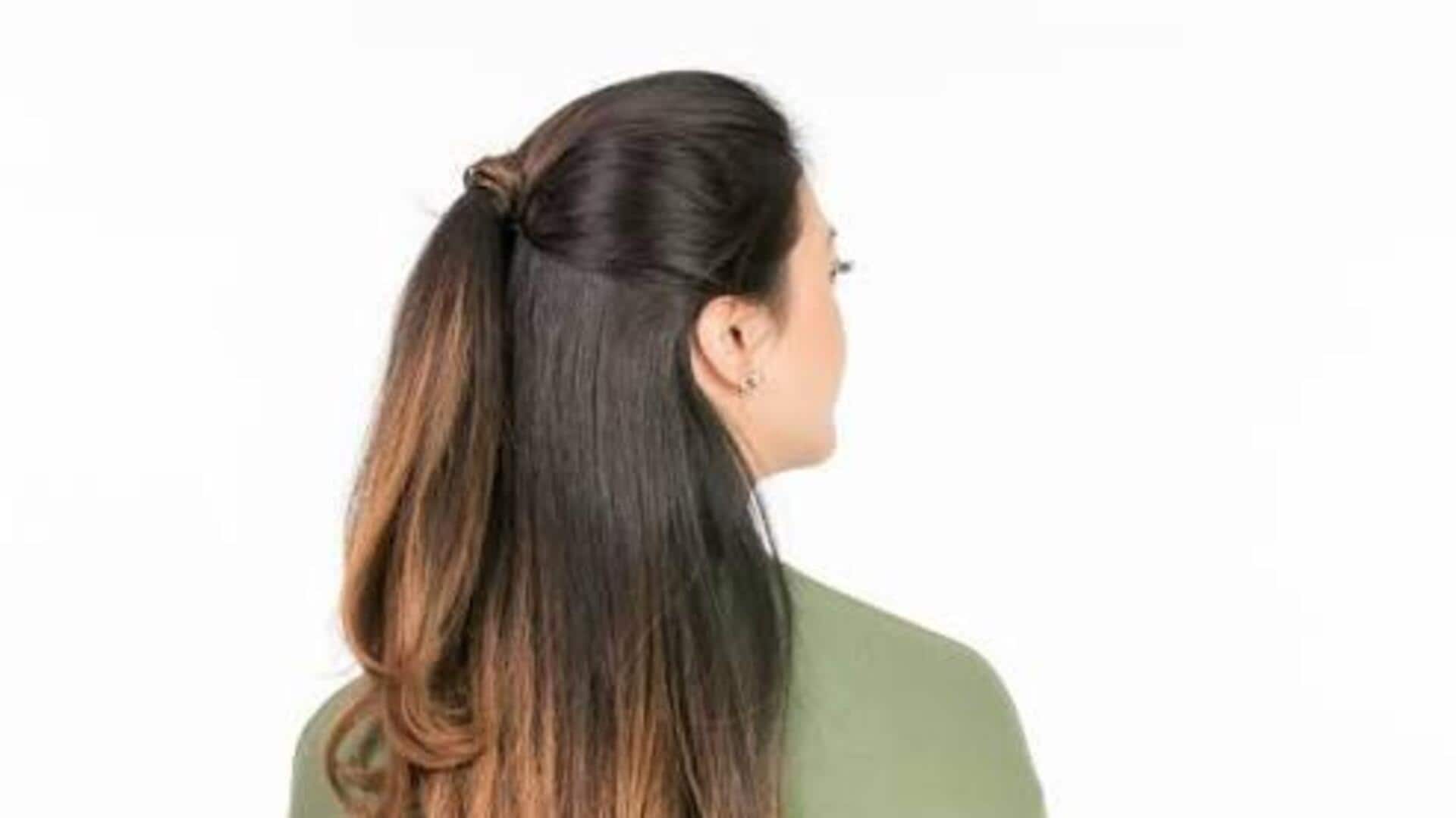 How to style a half-up ponytail