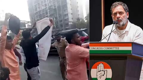 BJP workers protest against Youth Congress for disrupting AI summit