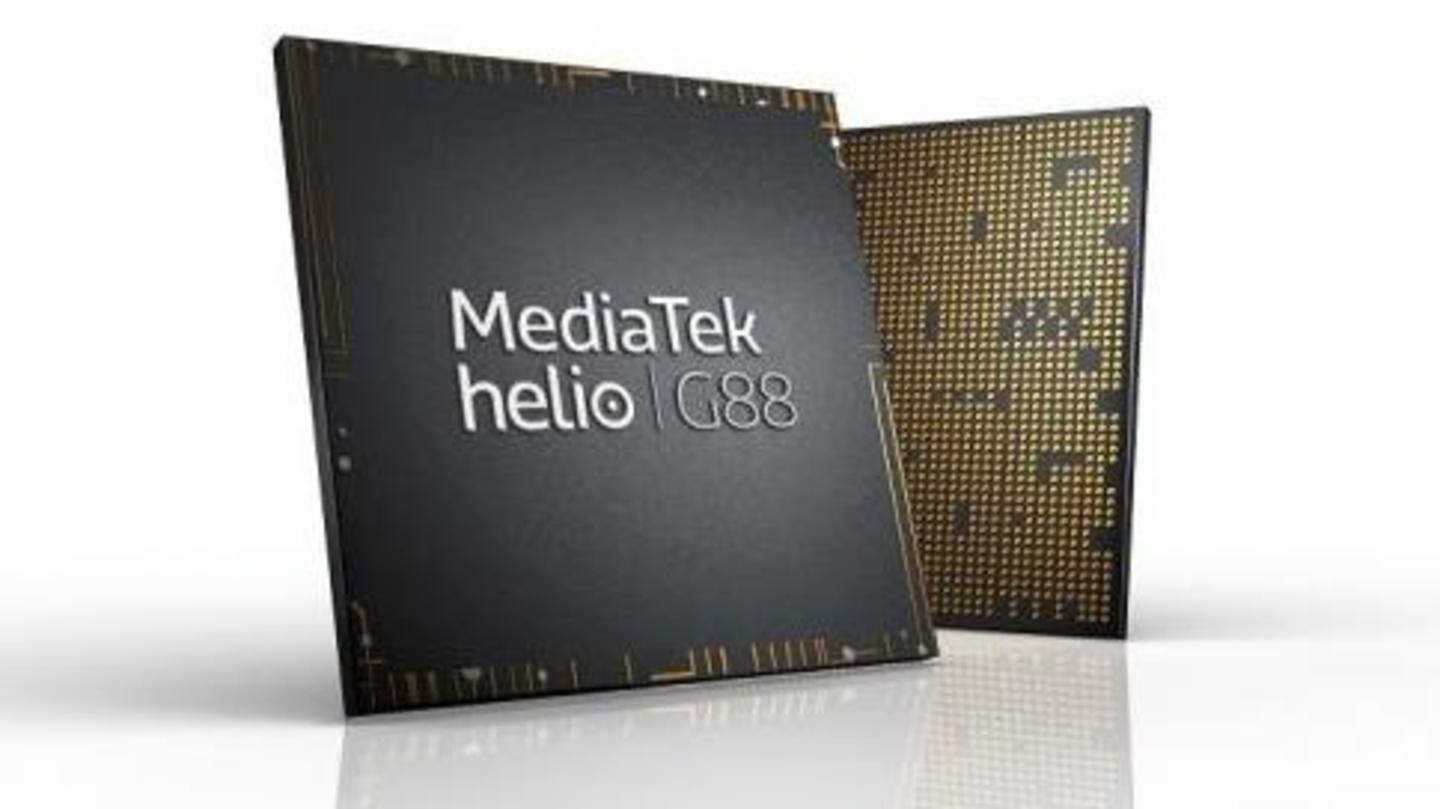 It draws power from a MediaTek Helio G88 processor It draws power from a MediaTek Helio G88 processor