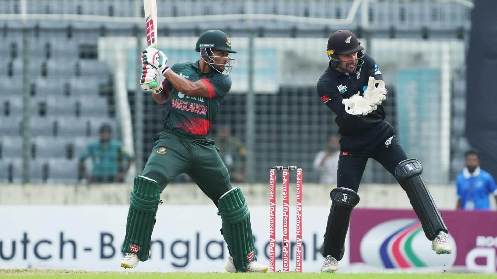 Najmul Hossain Shanto hammers his fifth ODI half-century: Stats