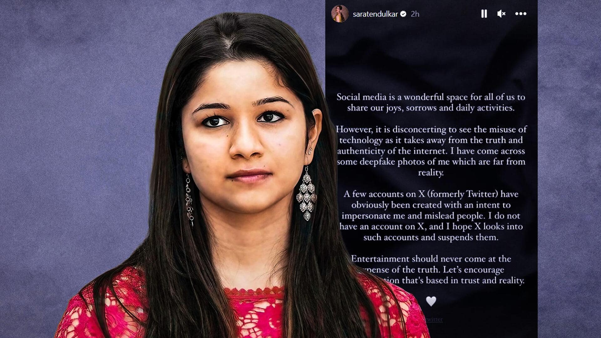Sara Tendulkar urges X to take action against her deepfakes