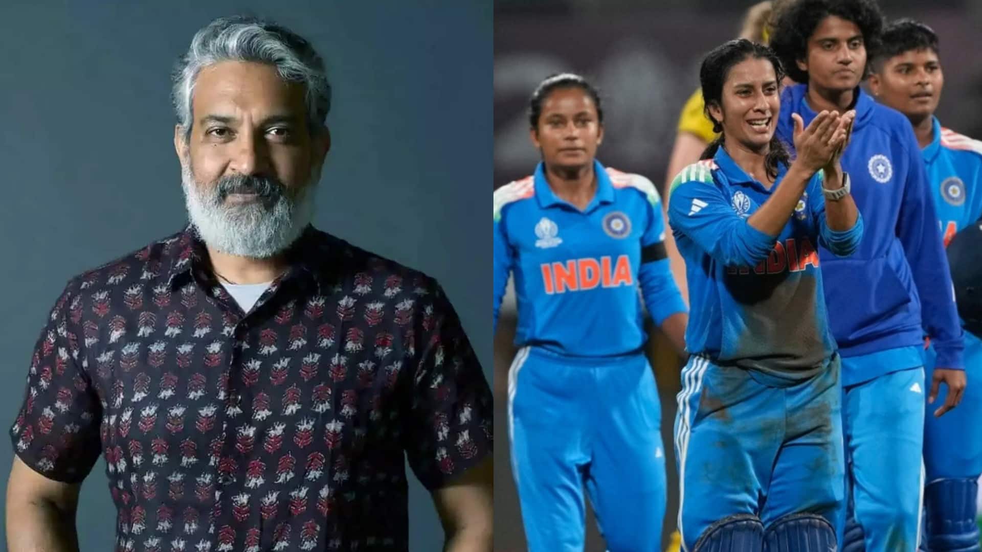 Rajamouli celebrates India's win over Australia in cricket WC semifinals Rajamouli celebrates India's win over Australia in cricket WC semifinals