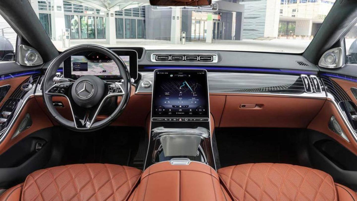 The vehicle has a 12.8-inch infotainment console The vehicle has a 12.8-inch infotainment console