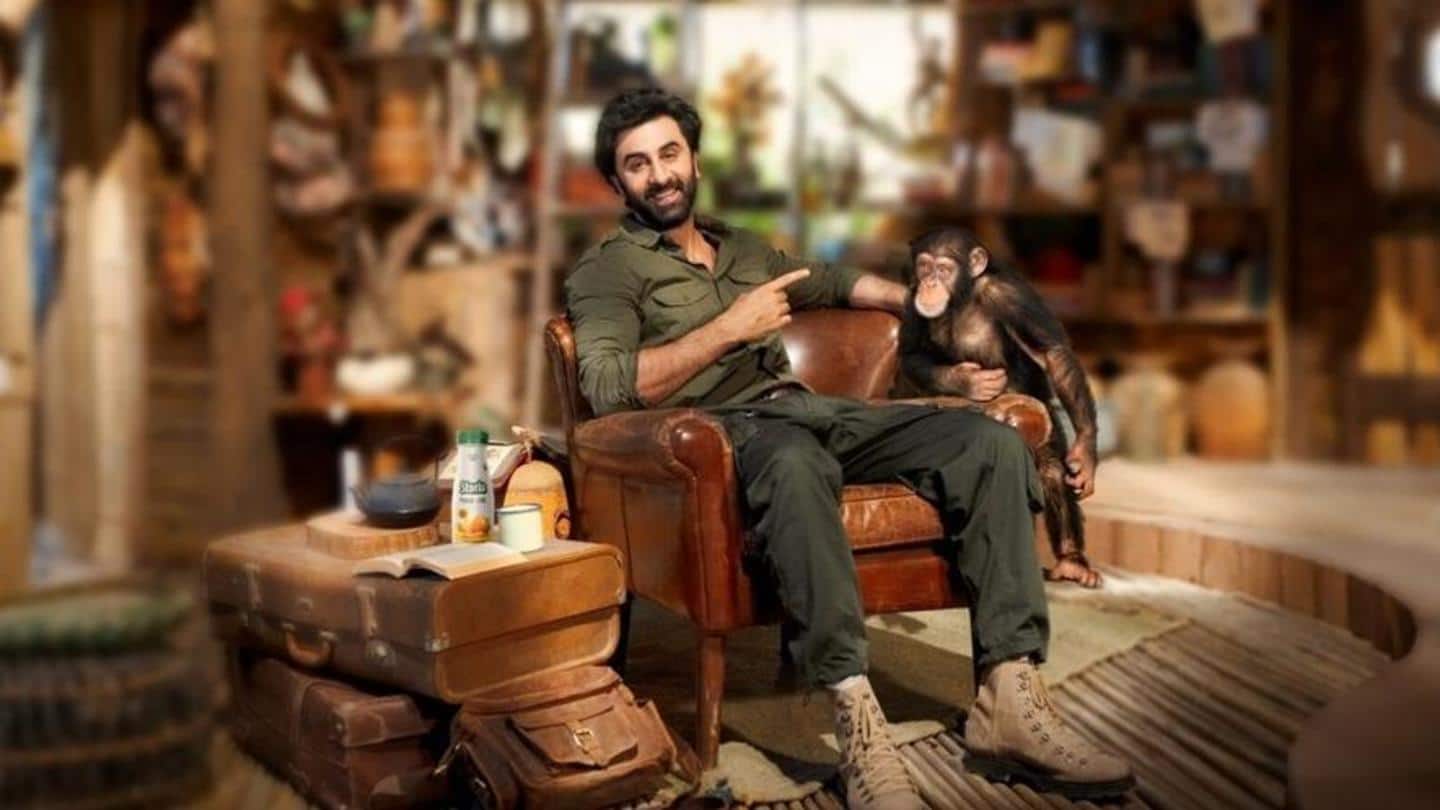 Ranbir Kapoor's viral picture with chimpanzee leaves fans wondering why