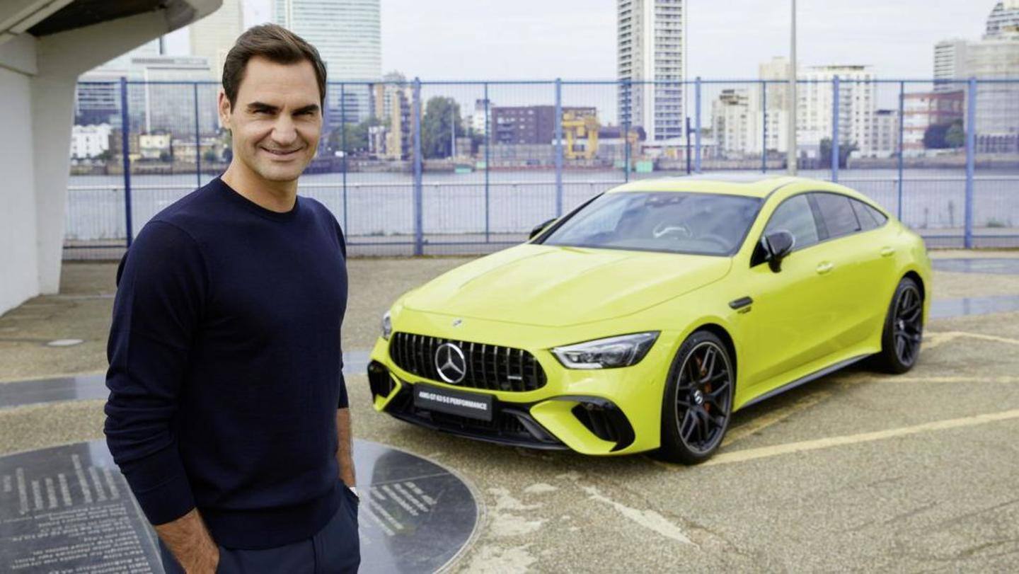 Neon yellow Mercedes-AMG GT 4-Door revealed to honor Roger Federer