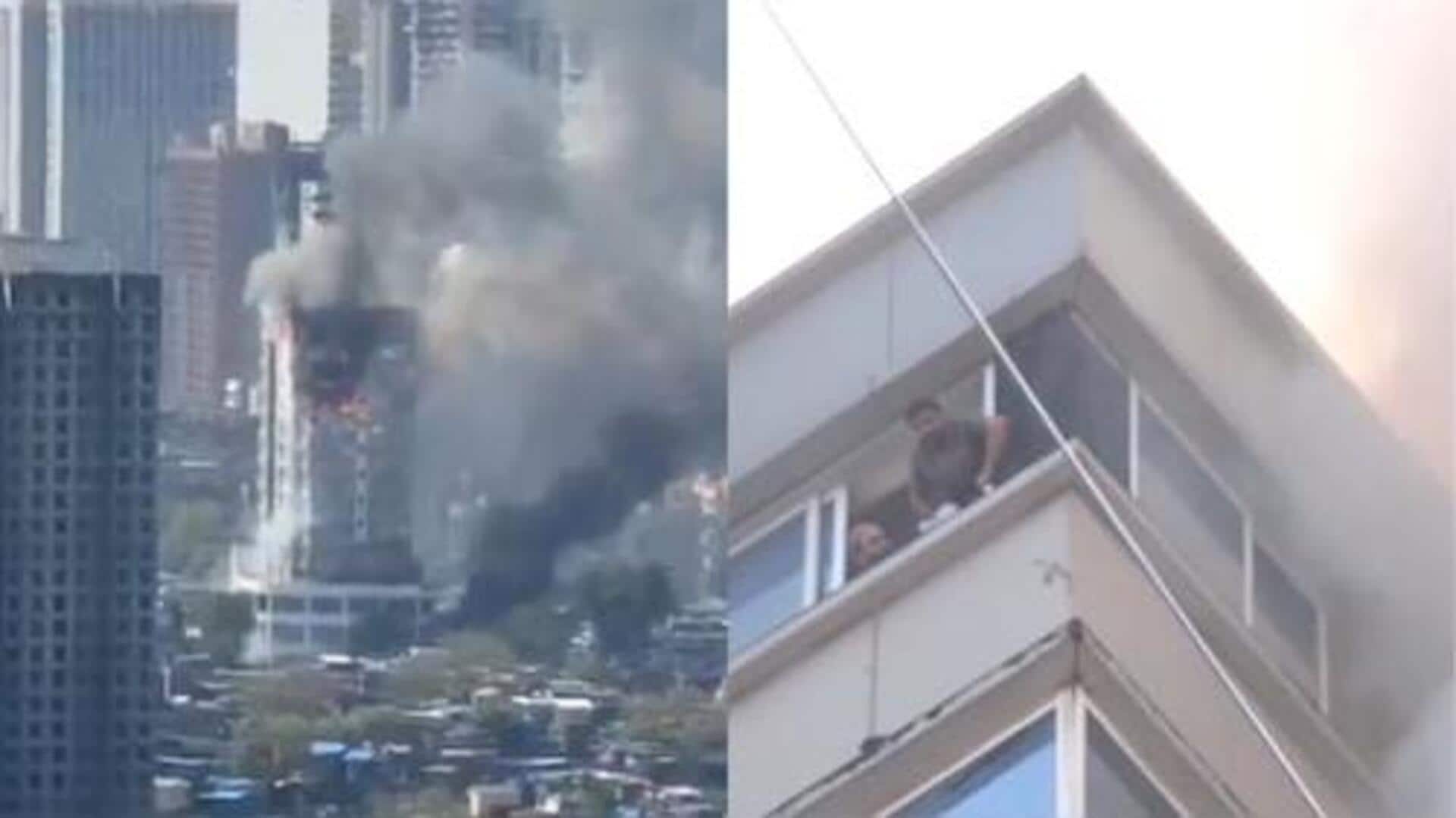 Video: Fire at Mumbai building traps many on top floor