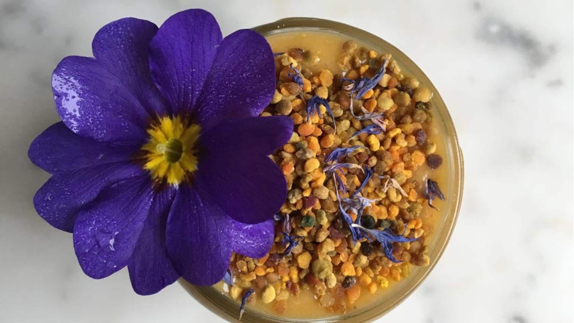 For that energy boost, try bee pollen smoothie