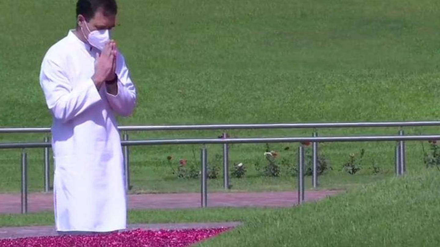 Rahul Gandhi also paid homage to Nehru Rahul Gandhi also paid homage to Nehru