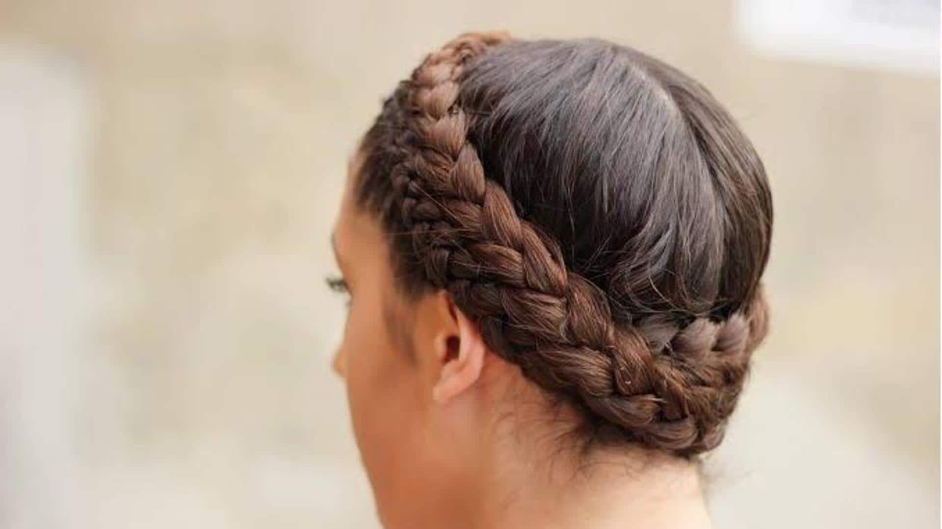 How to master a twisted halo hairstyle