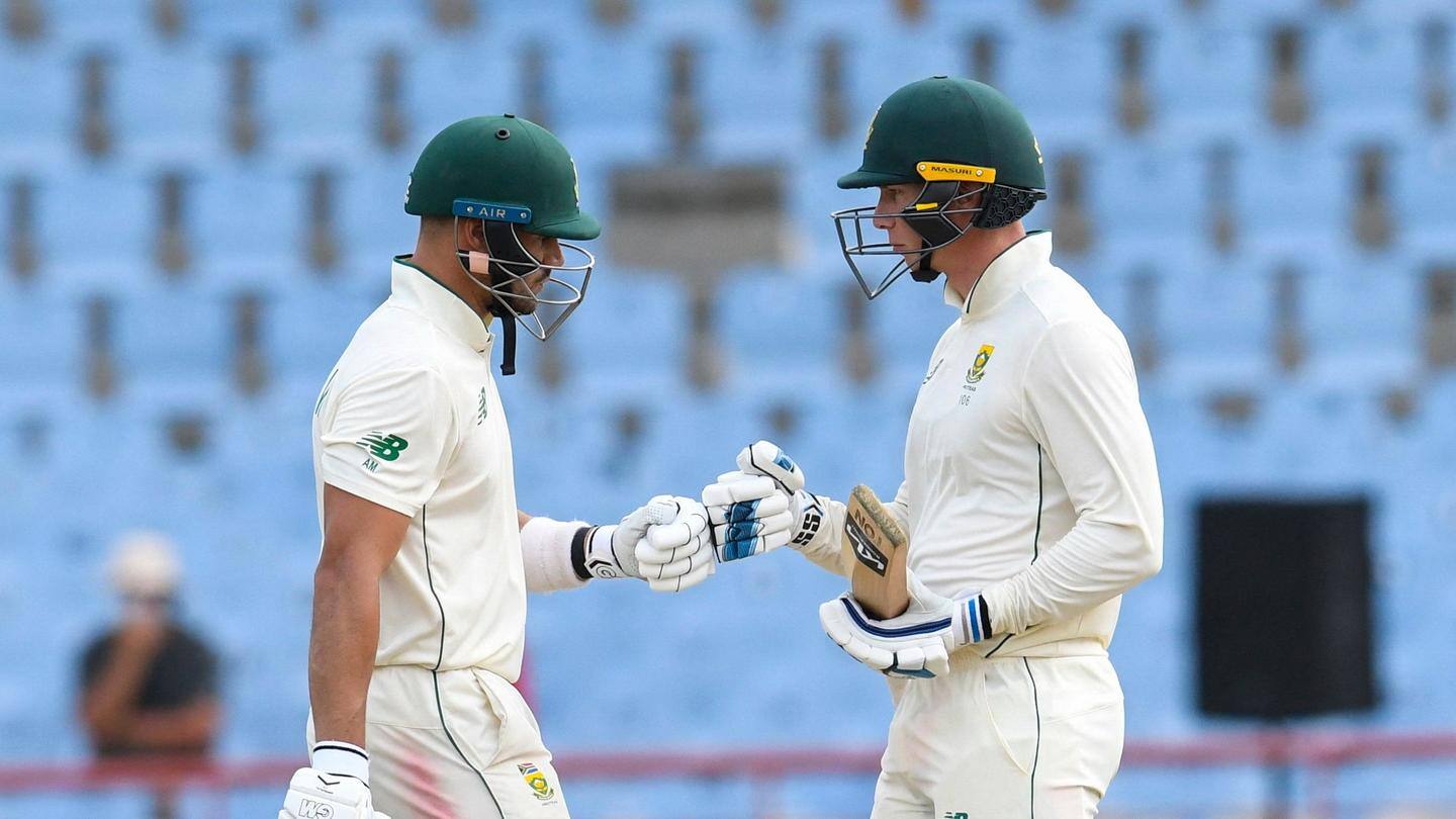 Markram smashes ninth Test fifty, Dussen shows plenty of grit Markram smashes ninth Test fifty, Dussen shows plenty of grit