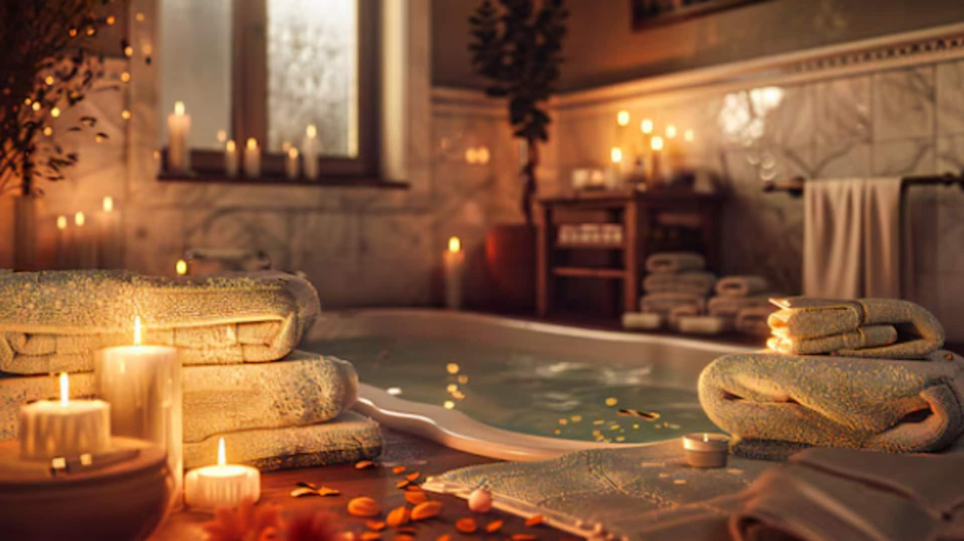 Cultivate a daily candlelit bath routine for relaxation