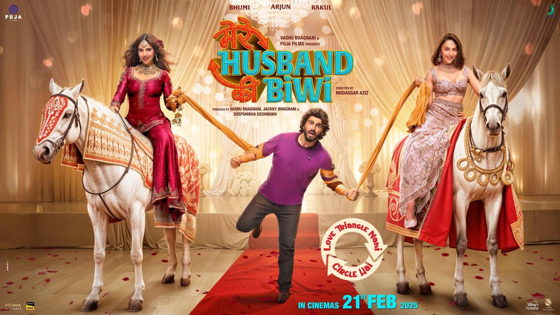 'Mere Husband Ki Biwi': Arjun, Rakul, Bhumi's quirky poster unveiled