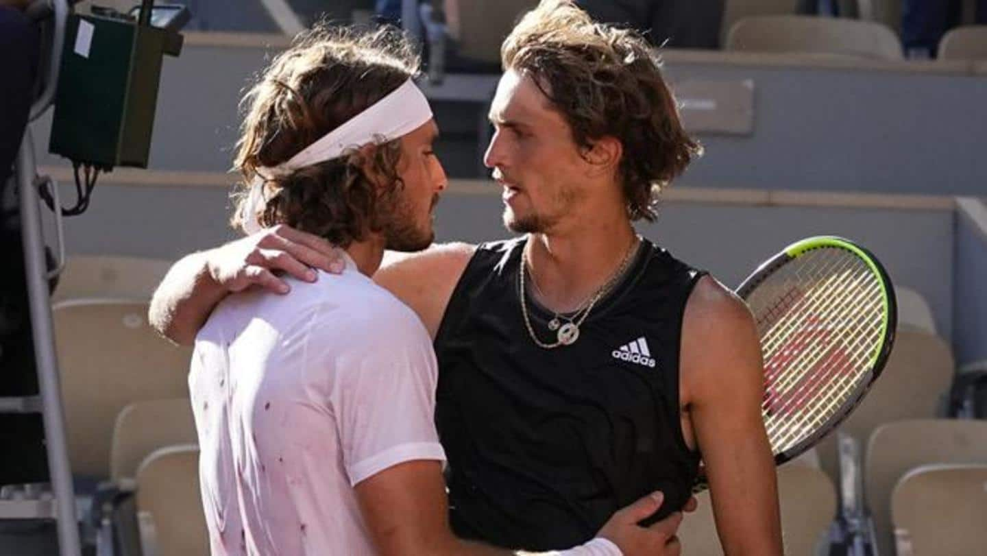 Statistical comparison between Alexander Zverev and Stefanos Tsitsipas