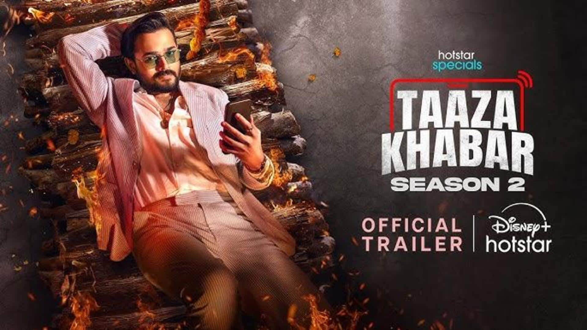 Watch: Bhuvan Bam, Jaaved Jaaferi face-off in'Taaza Khabar 2' trailer