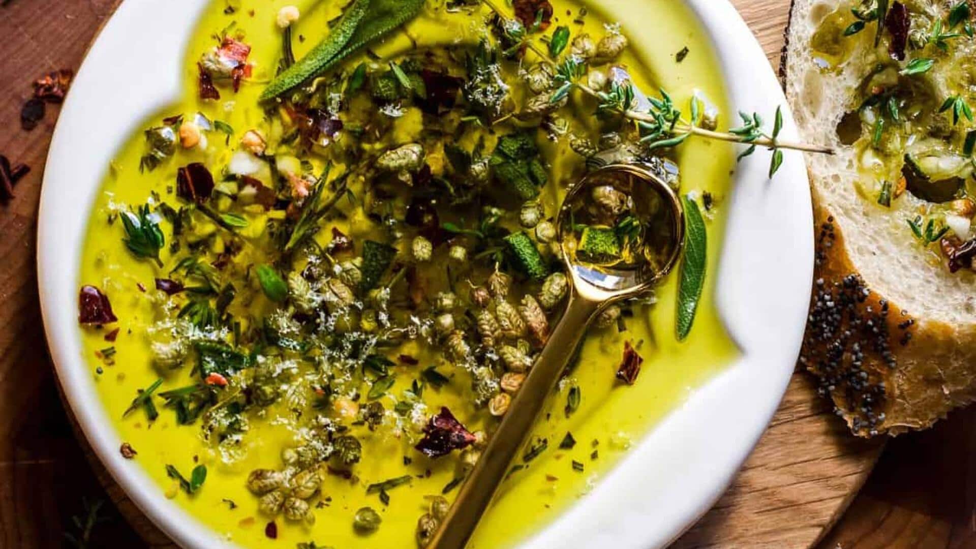 For your next party, try these dishes with rosemary-olive oil  