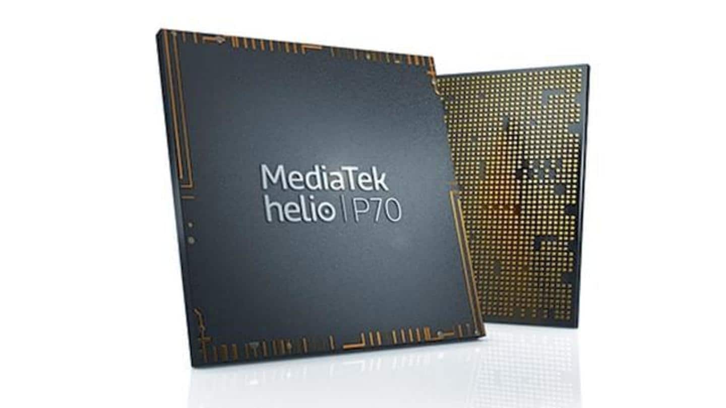 It draws power from a MediaTek Helio P70 chipset It draws power from a MediaTek Helio P70 chipset