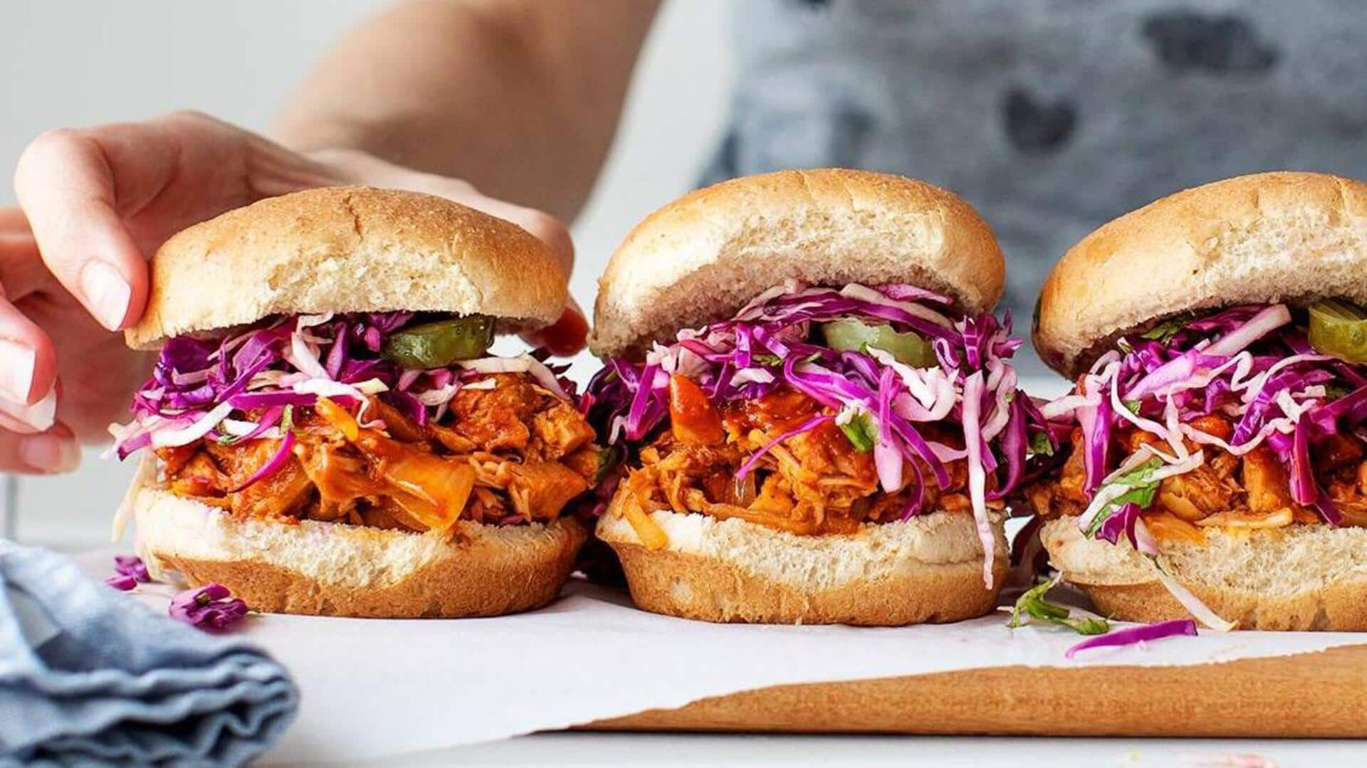 Try this jackfruit pulled pork vegan sandwiches recipe