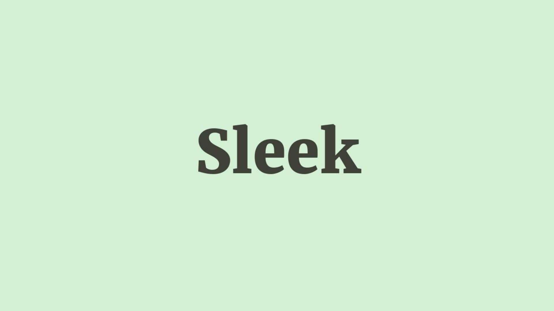 Word of the Day: Sleek