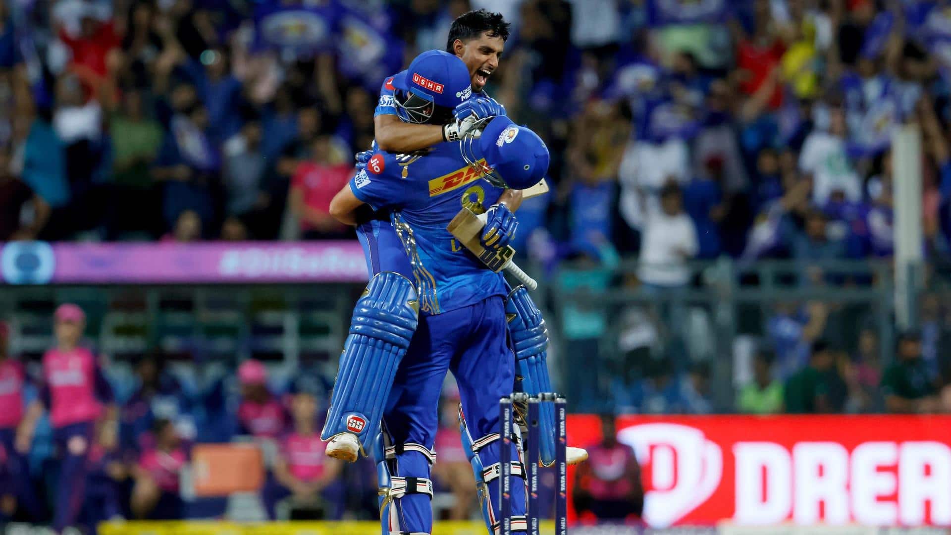 IPL 2023: MI beat RR after chasing 213 at Wankhede