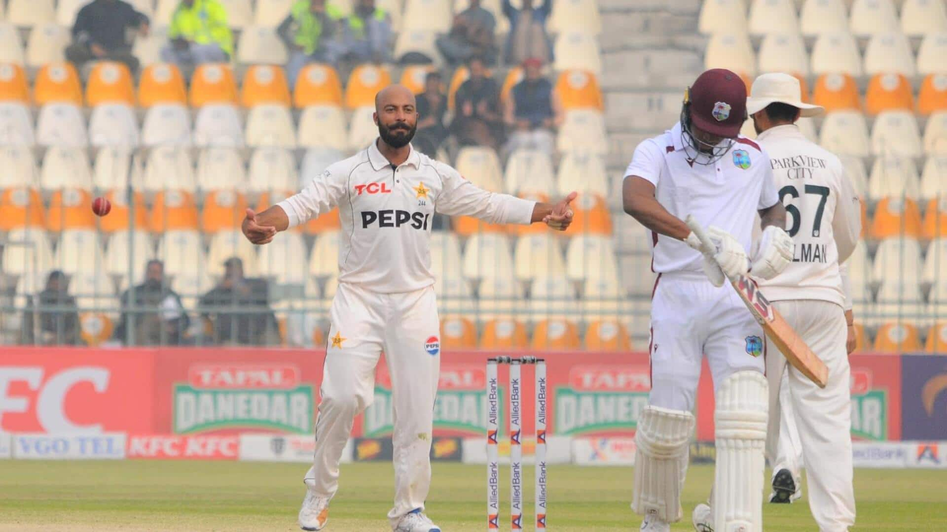 Sajid Khan surpasses 50 Test wickets with 4th five-wicket haul