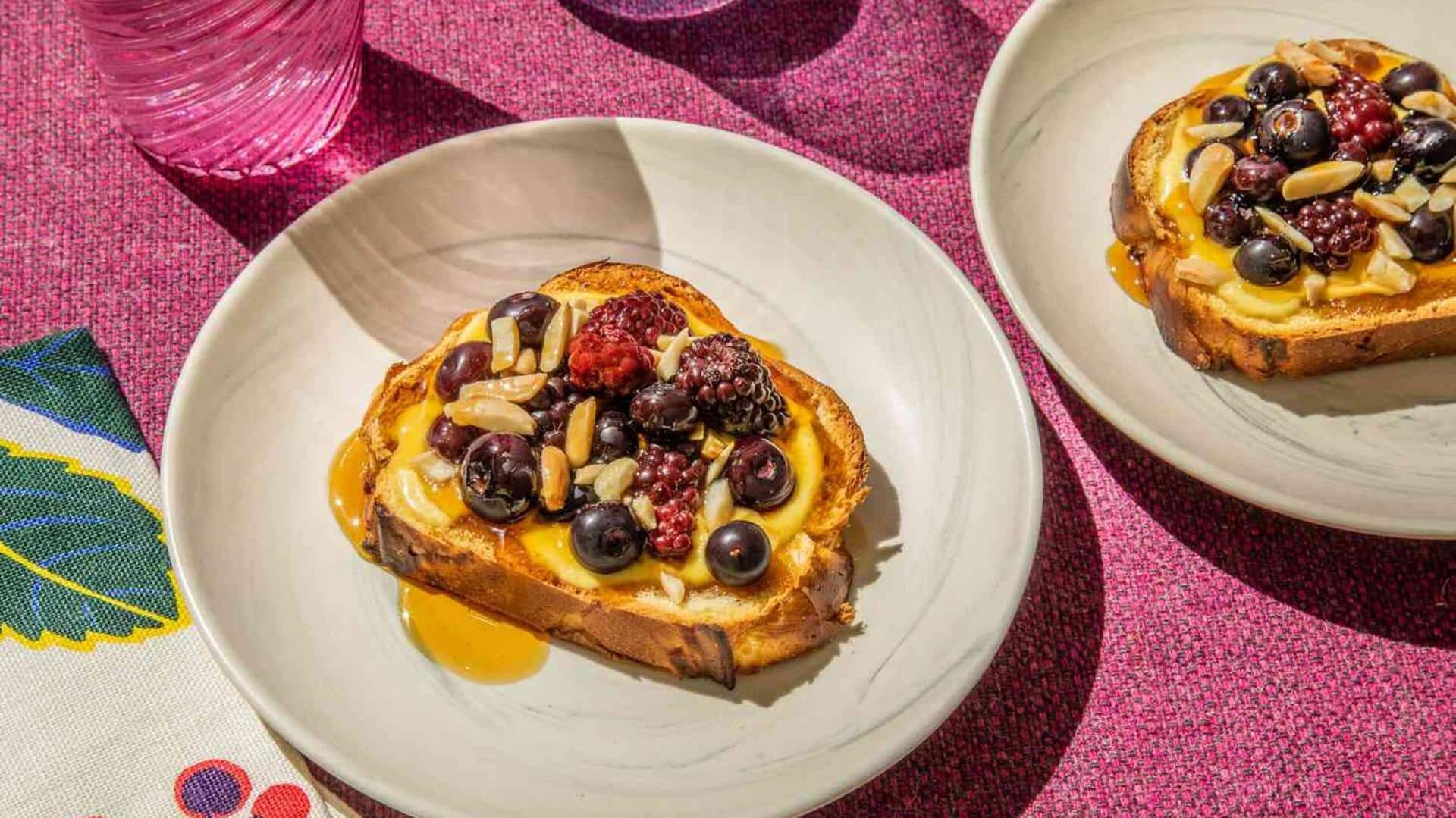 Crunchy and wholesome: Blueberry almond toast