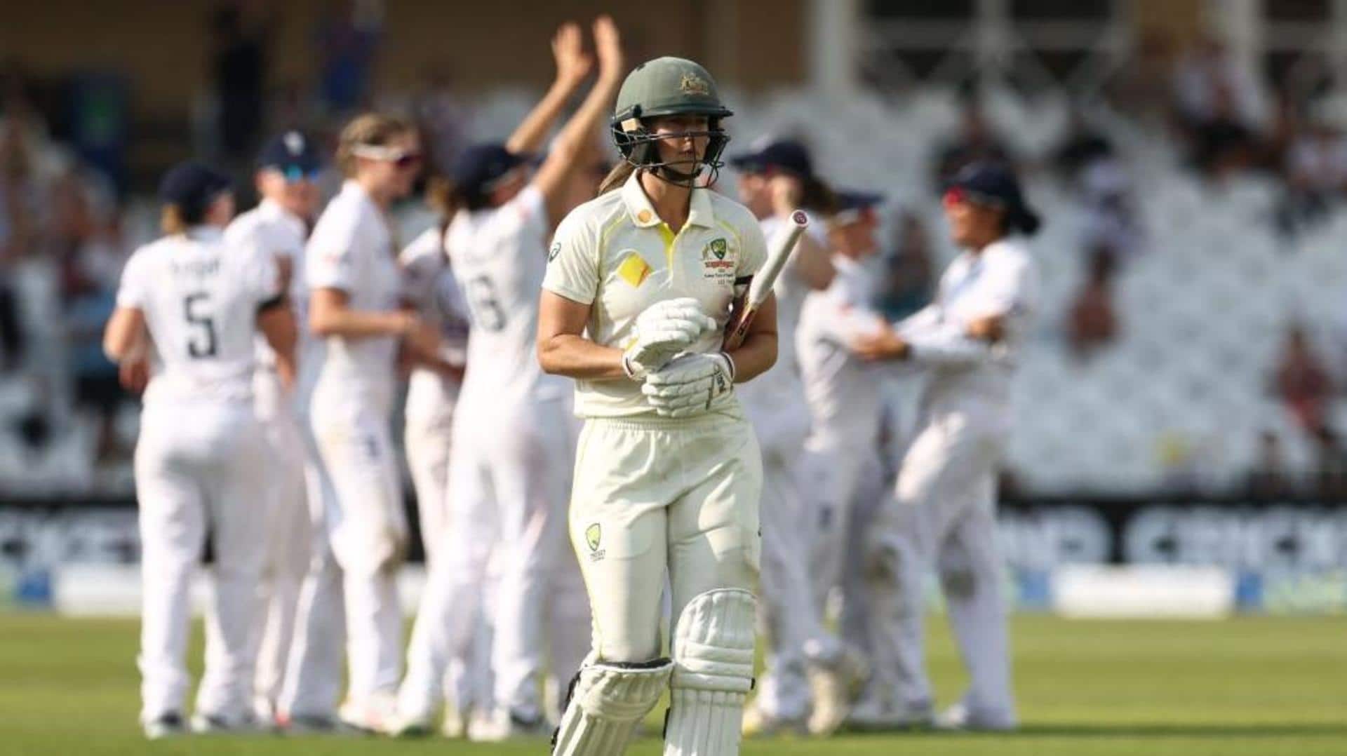 Women's Ashes, only Test: Ellyse Perry scores 99 versus England