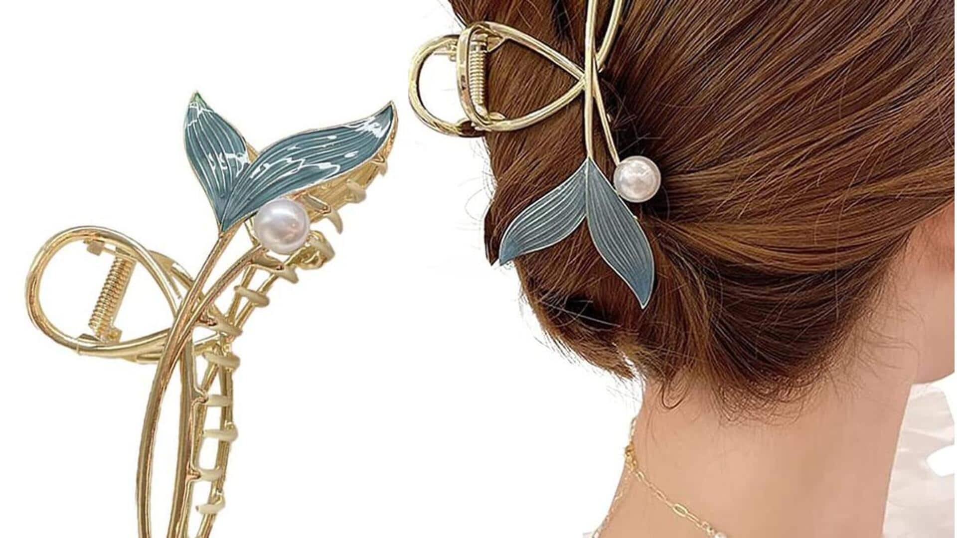 Upgrade your hairstyle with these metallic accessories