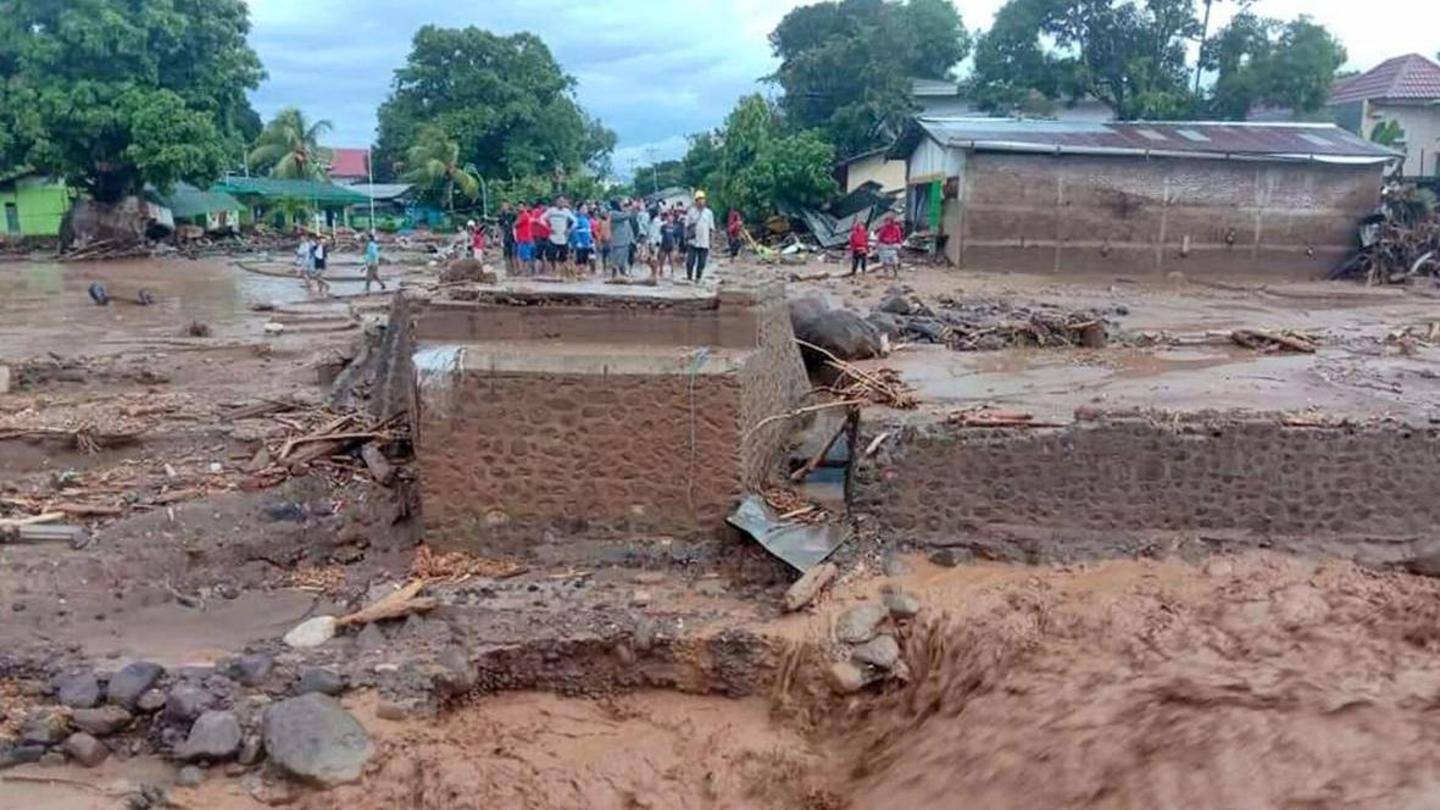 Roads and bridges were damaged in many places Roads and bridges were damaged in many places