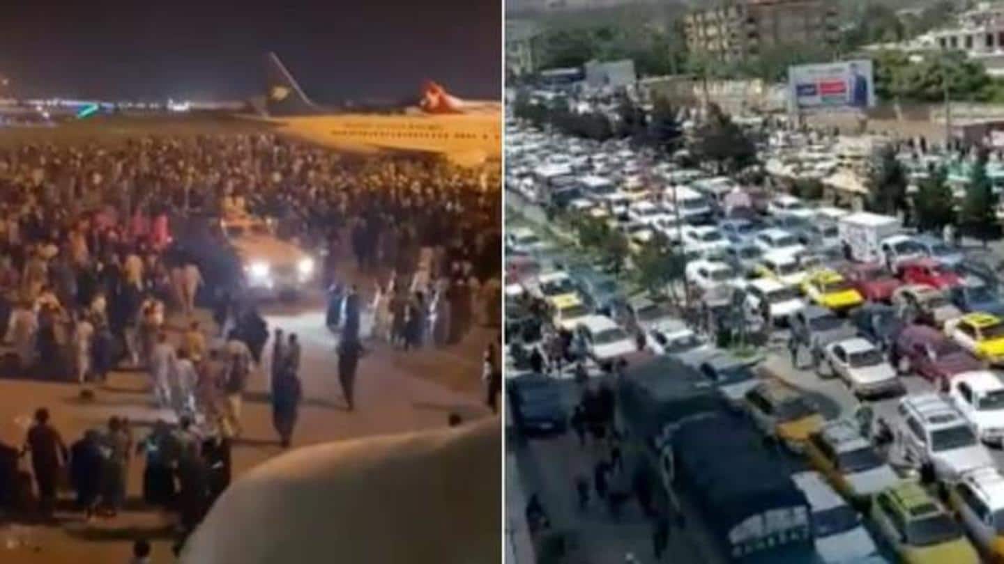 Kabul airport witnesses stampede, gunshots Kabul airport witnesses stampede, gunshots
