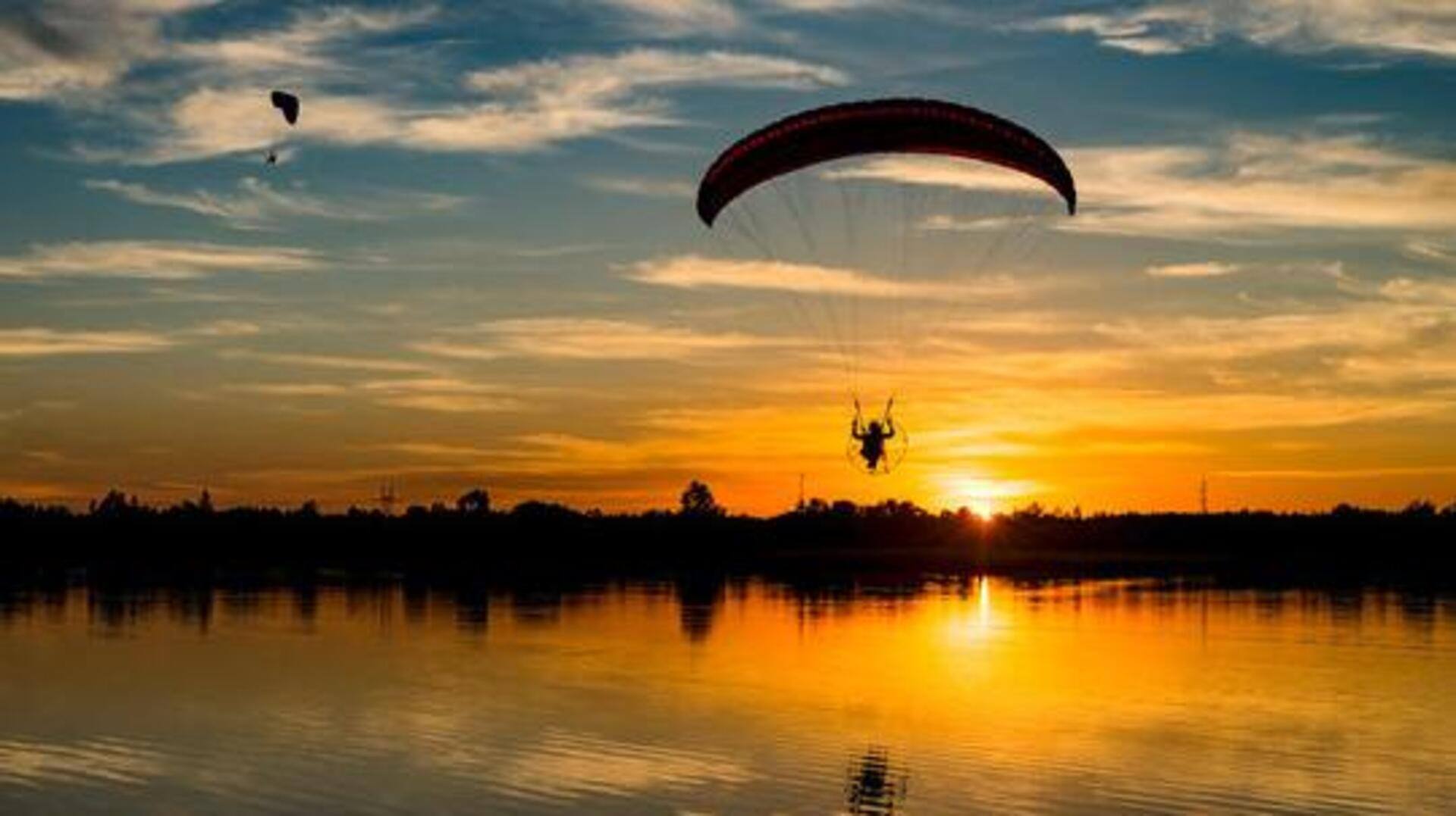 Paragliding over this scenic lake offers breathtaking views 