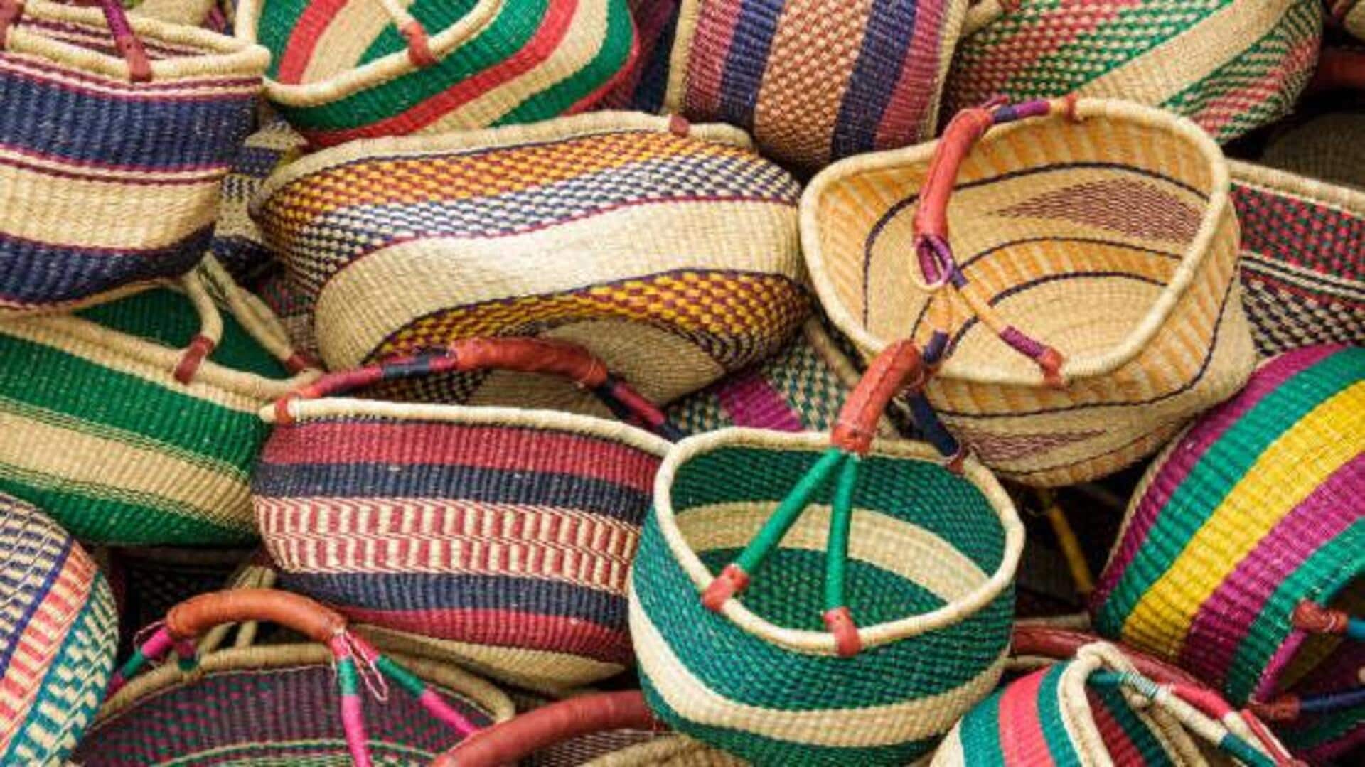 Handcrafted baskets: A sustainable alternative to plastic bags 