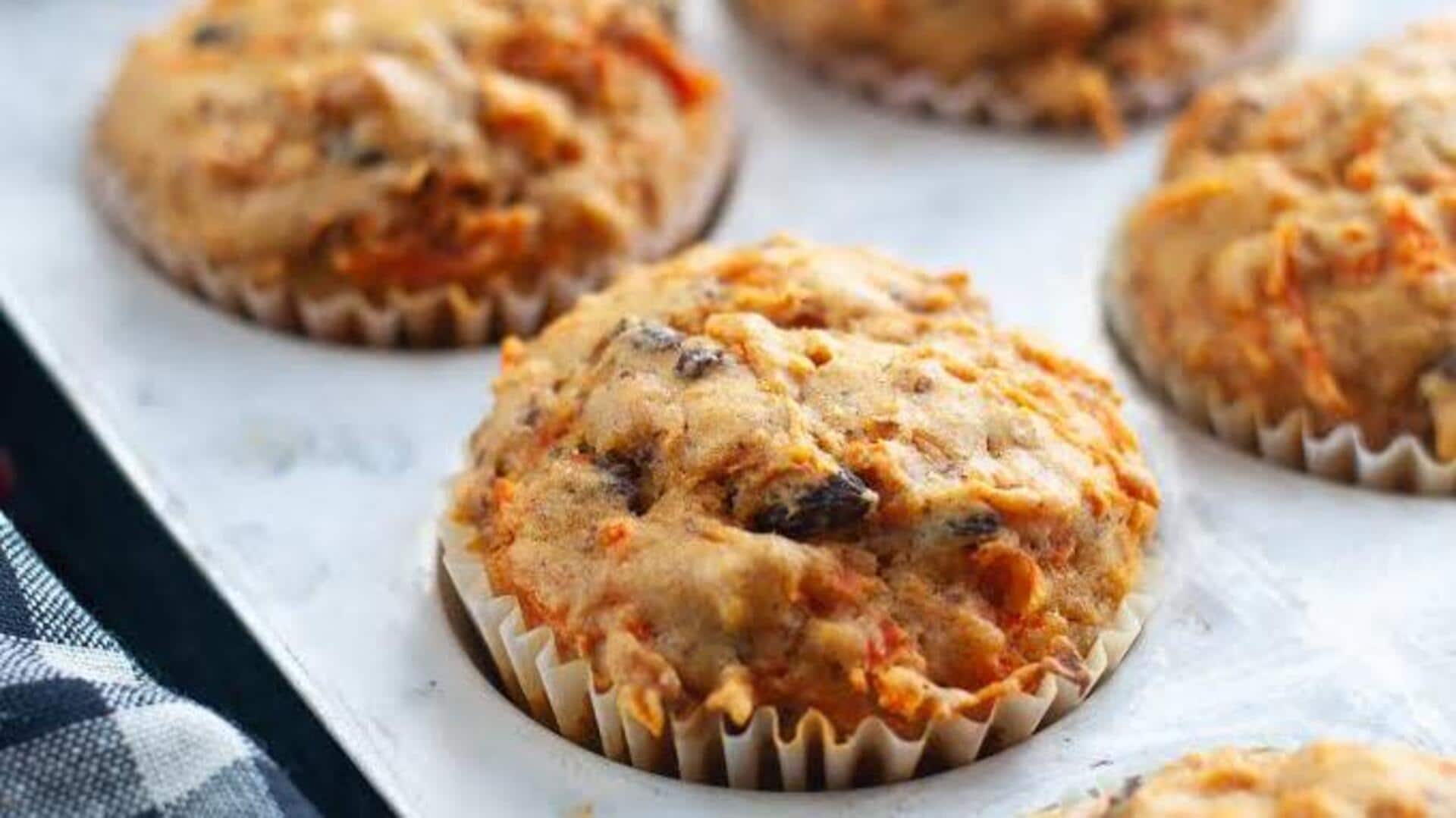 Your new go-to snack: Carrot raisin muffins