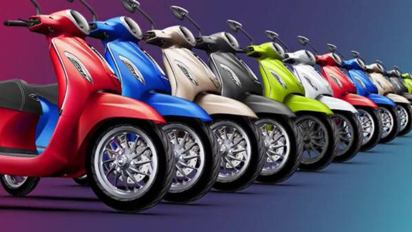 The scooter is available in six color options The scooter is available in six color options