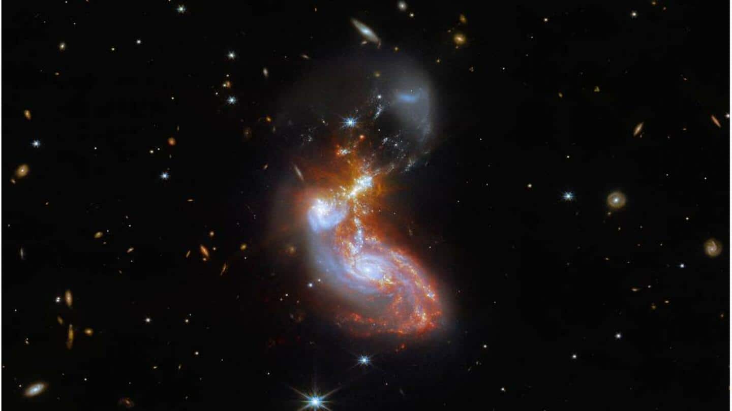 NASA's Webb telescope offers a spectacular glimpse of merging galaxies