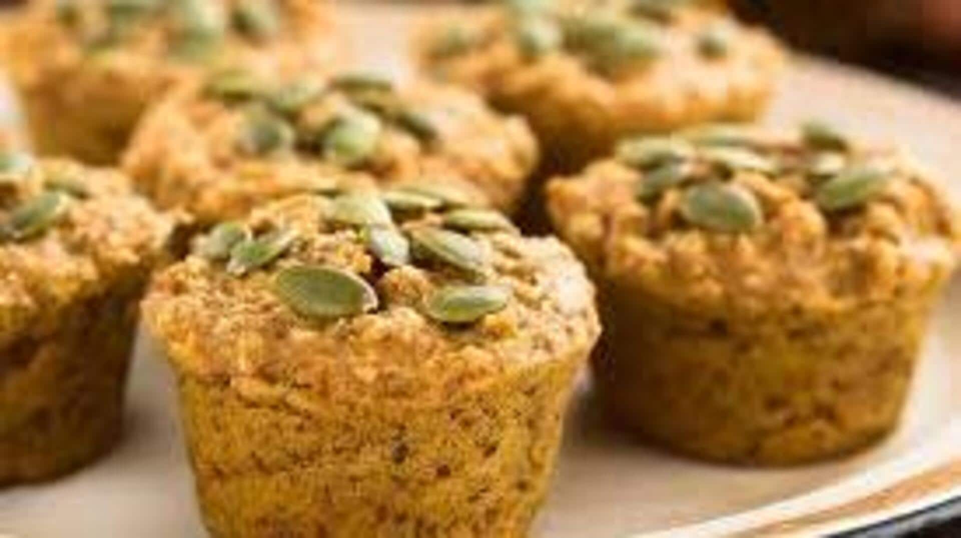Quick and healthy: Pumpkin seed muffins 